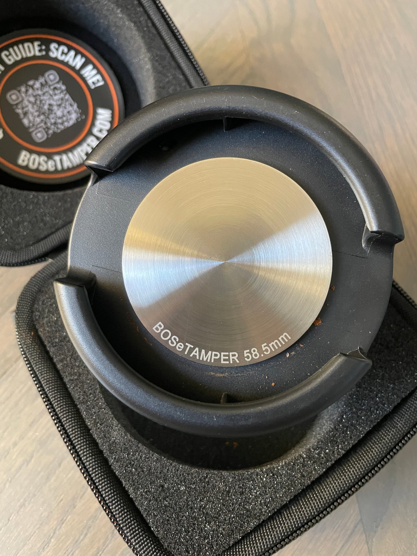 PREORDER Metal Espresso Coffee Tamper BOSeTAMPER 58.5mm PRO (Free Promo Wireless Charger (early adopter)